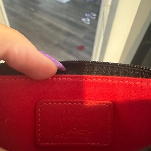 Christian Louboutin Black Crossbody Bag with Red Strap - Picture 7 of 10